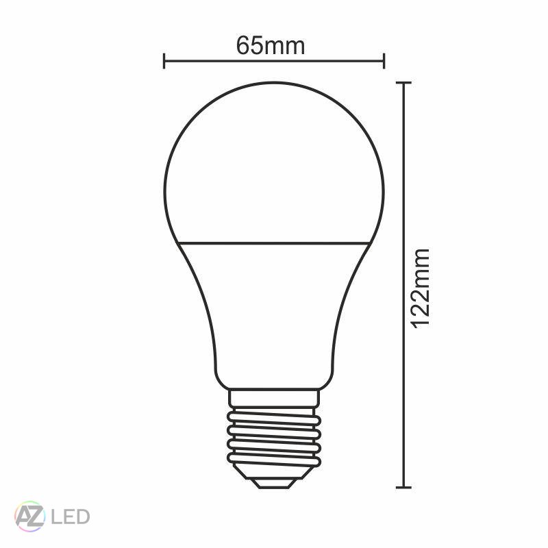 LED žárovka A65 13,5-100W 270° E27 - Barva světla: Teplá bílá