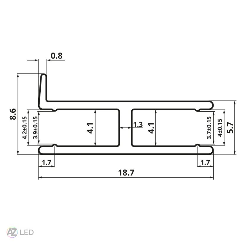 LED profil 2SP-B pro police - Bronz
