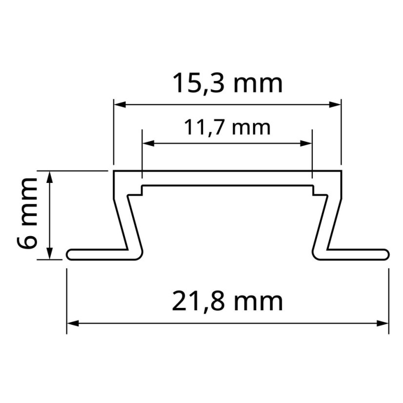 Vestavný LED profil - V4 mini bílý - Délka: 1000 mm