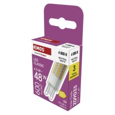 LED žárovka Emos Classic G9 JC 4,3W
