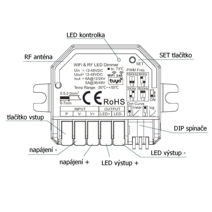 Přijímač dimLED PR mini M1K6A
