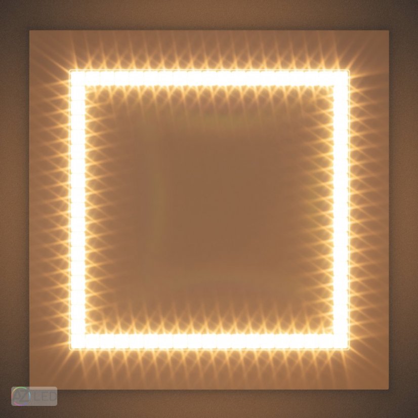 Stropní LED svítidlo Ornament čtverec 25W 3000K bílé