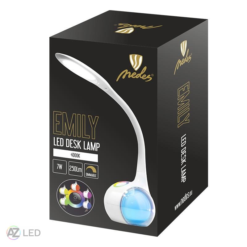 LED lampička EMILY 7W 250lm RGB+4000K stmívatelná bílá