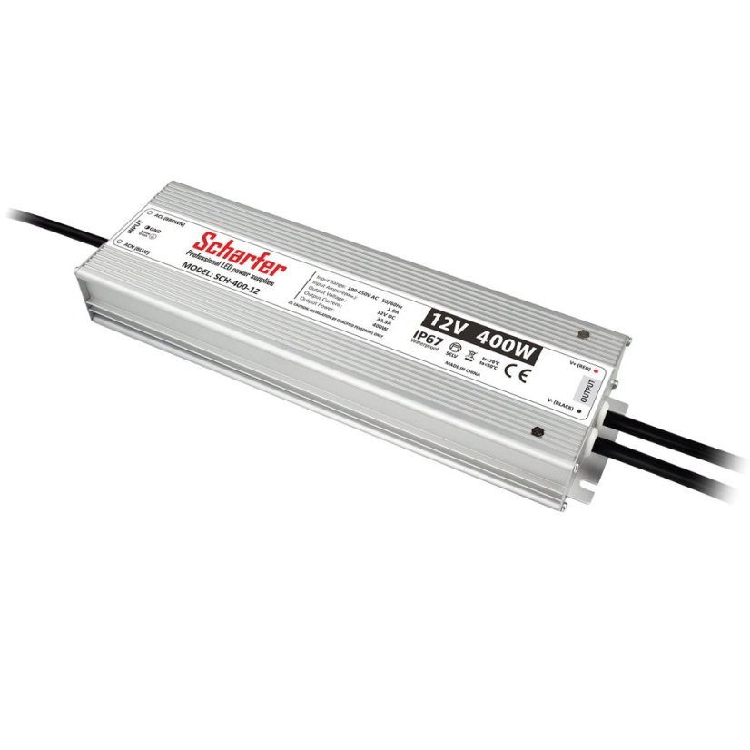 LED napájecí zdroj Scharfer 12V 400W SLIM IP67