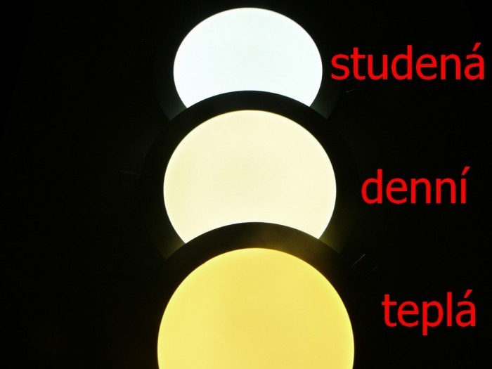 LED panel PL18 kulatý 18W 220mm bílý