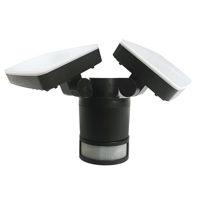 LED černé vnější solární svítidlo se senzorem 12W 3000K - 4100K - 6500K LS023