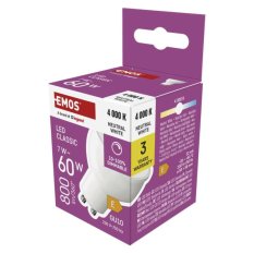 LED žárovka Emos Classic GU10 MR16 7W bílá 800 lm 100 ° (1525730431)