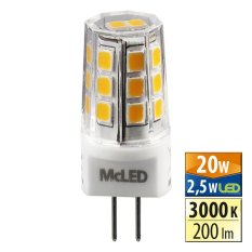 LED capsule 2,5-20W 3000K 320° G4