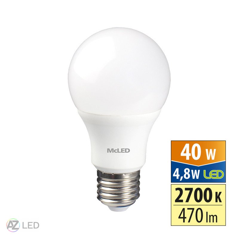 LED žárovka 4,8-40W 2700K 200° E27