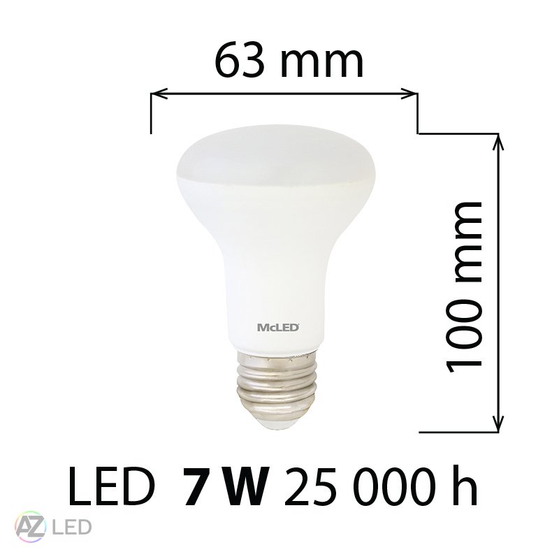 LED žárovka reflektor R63 7-60W 2700K 120° E27