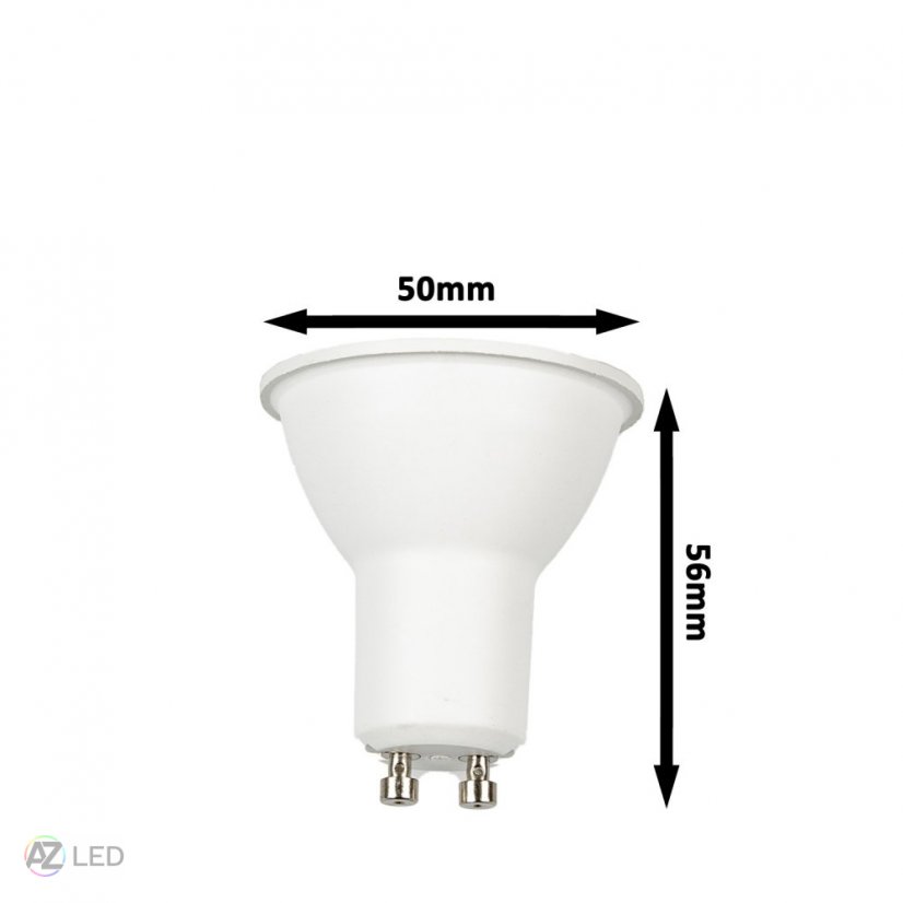 LED žárovka RGBW GU10 5W 60° - Barva světla: RGB + Teplá bílá