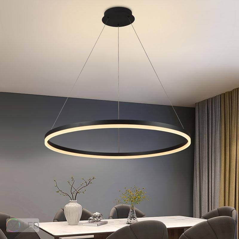 Závěsné LED svítidlo J4309 55W s dálkovým ovladačem - Barva: Stříbrná