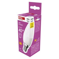 LED žárovka Emos Classic E14 svíčka 4,2W
