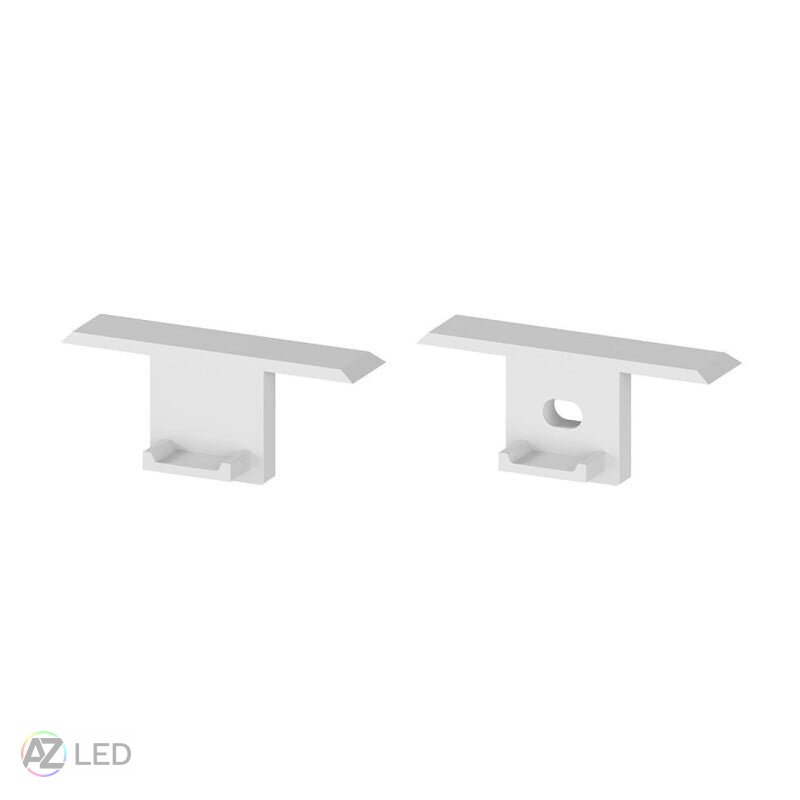 Pár koncovek profilu P6-4 šedé