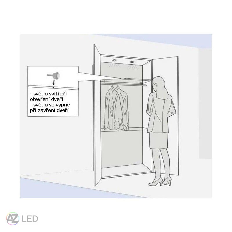 Skříňový spínač IRD1 12-24V bílý