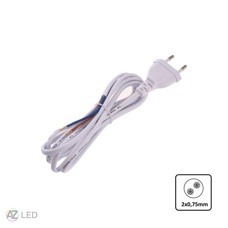 Flexo šňůra PVC 2x0,75 mm 2m