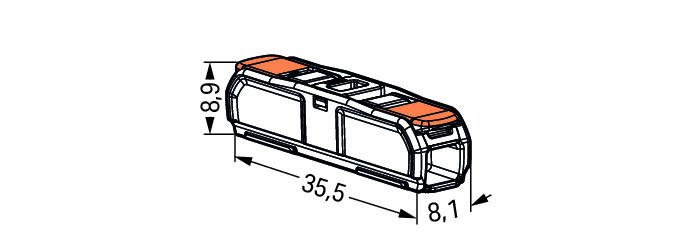 Svorka krabicová Inline s páčkou přímá 221-2411