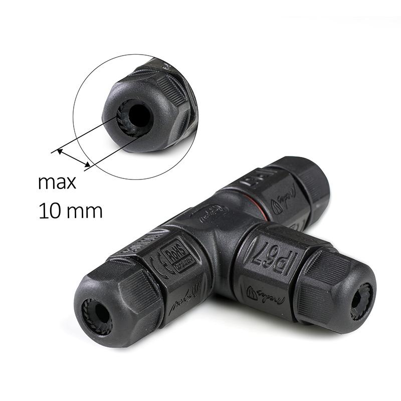 Kabelová spojka T 3x1,5 mm IP67