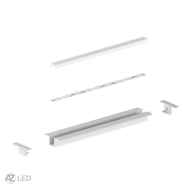 Vestavný LED profil - P6-4 mini stříbrný