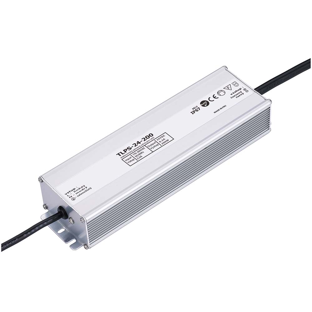 T-LED Trafo pro zapojení LED osvětlení 24V 200W voděodolné IP67 05506