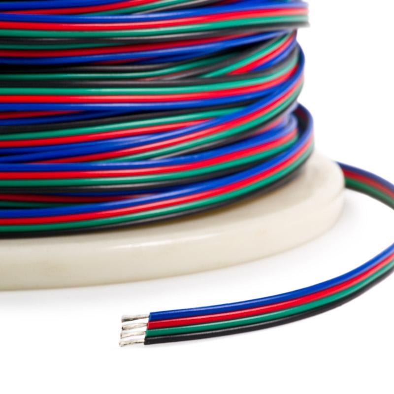 T-LED Plochý RGB kabel 4x0,3 mm² 11106