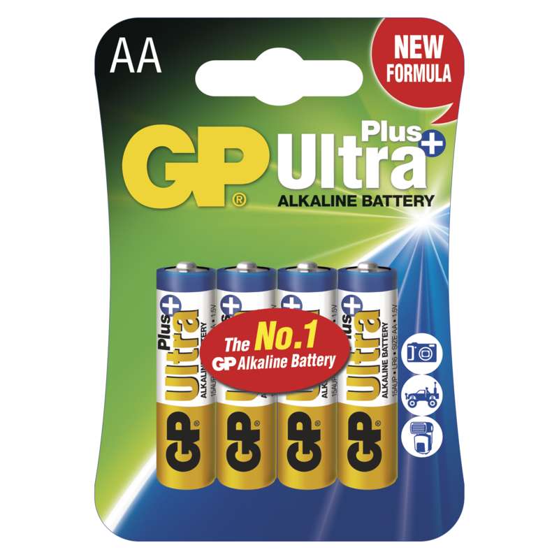 GP Alkalická tužková baterie Ultra Plus LR6 (AA) 4ks 1017214000