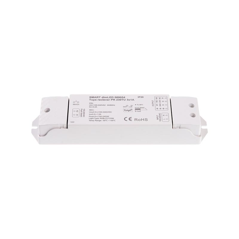 T-LED Smart přijímač dimLED Tuya PR 230TU 3x1A 069054