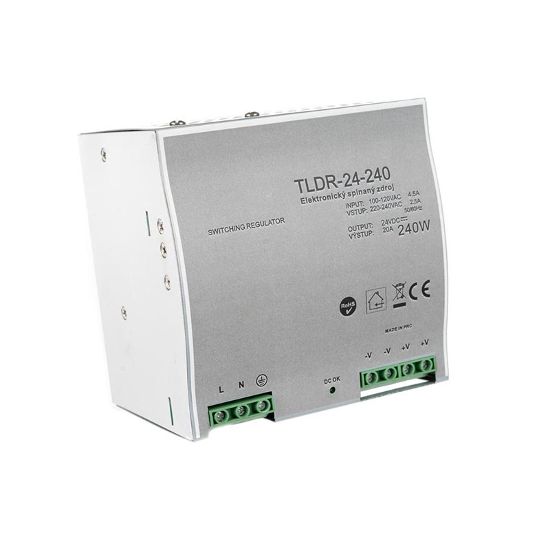 T-LED Trafo pro zapojení LED osvětlení 24V 240W na DIN lištu 05412